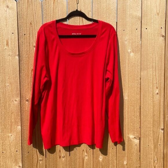 Take 50% OFF- Ava & Viv Women’s Blouse, Size-2X - Picture 1 of 9